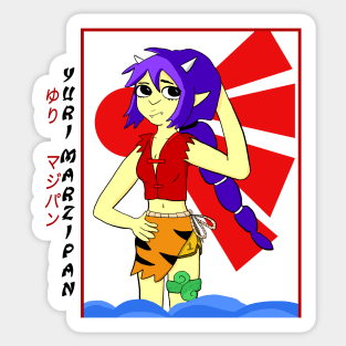 Yuri Marzipan the Oni - Traditional (primary color scheme) Sticker